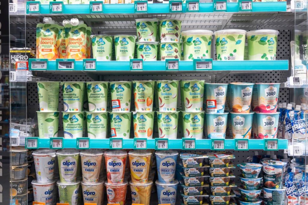 plantaardige yoghurt supermarkt